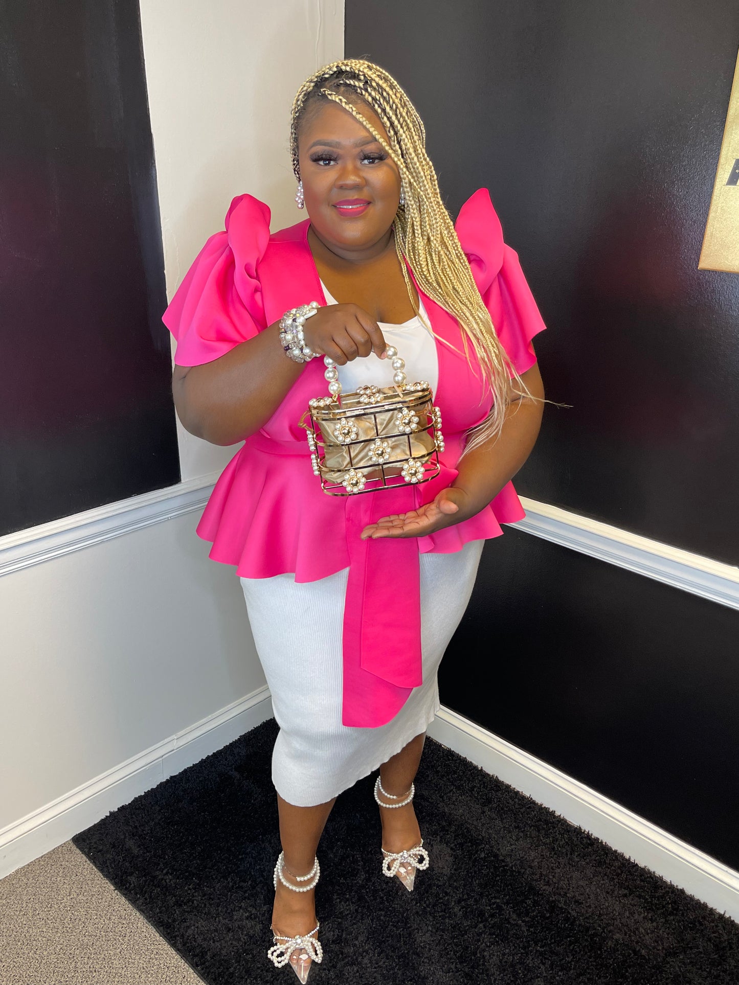 Poppin' Pink Peplum - shopaleeboutique